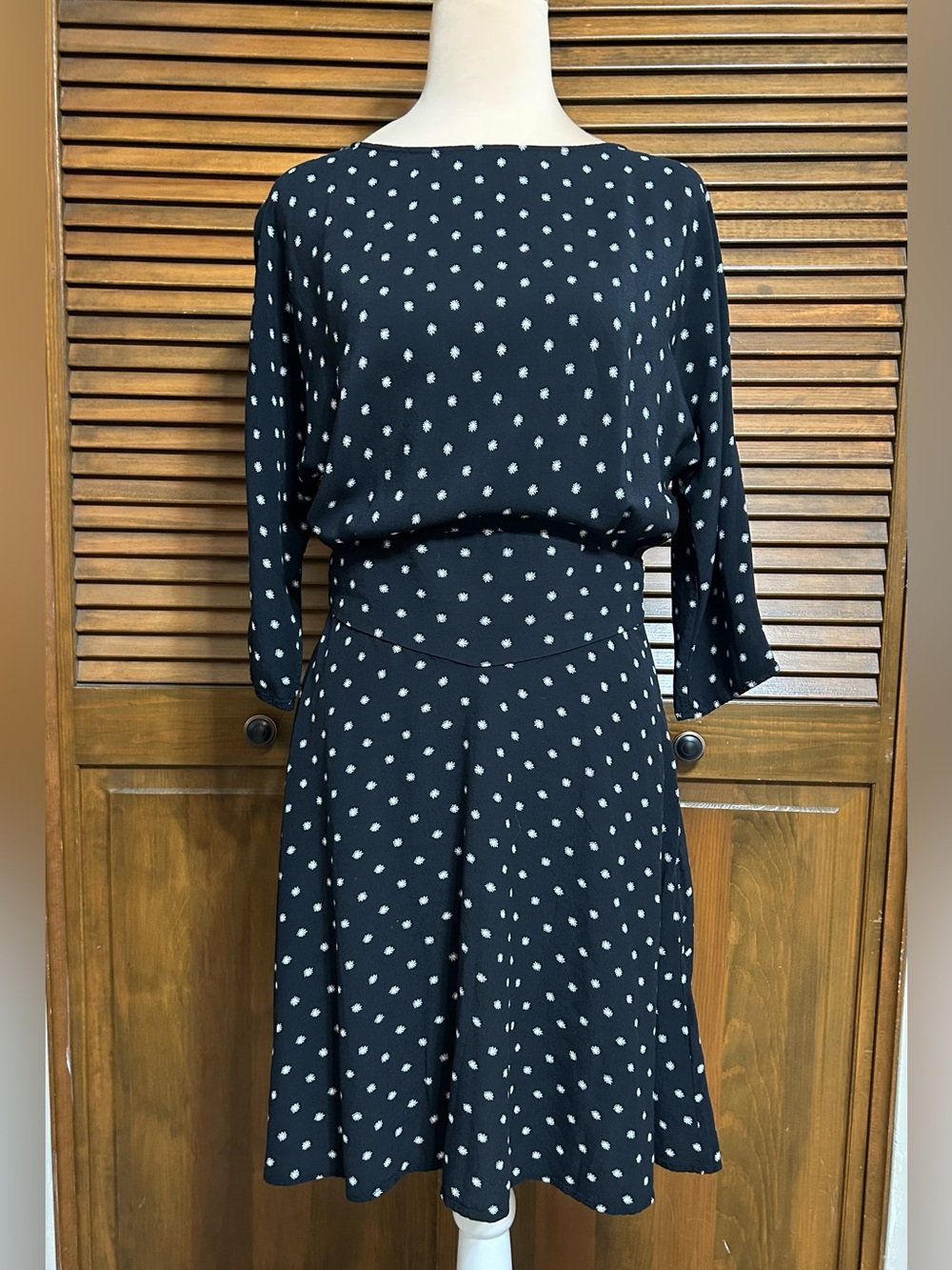 Paris Atelier & Other Stories Black w/ White Starbursts Fit & Flare Size 8